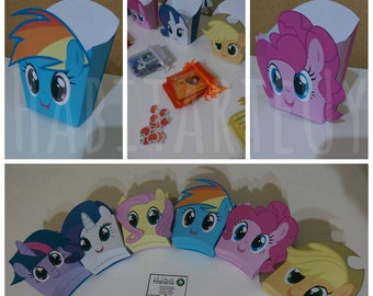 Sweet pop boxes My Little Pony Print & Cut Silhouette Cameo Portrait format Studio