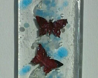 Butterfly. Pretty butterfly wall hanging, fused glass. Hand made.