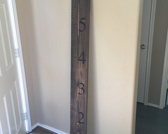 Stained Growth Chart, Ruler, Measuring Stick, Nursery, Kids Growth Chart Ruler, Life Size Ruler, Giant Ruler