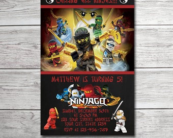 Ninjago Invitation, Ninjago Birthday Party, Ninjago Party Invitation, Nonjago Birthday Invitation, Ninja Party, Ninja Invitation