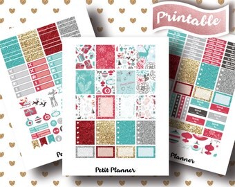 DELUXE CHRISTMAS STICKERS for use with Erin Condren Life Planner, Printable Stickers, Instant Download – Grand Opening Sale