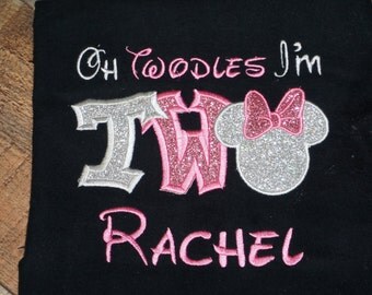 Oh Twodles Birthday Shirt/ Minnie Birthday Shirt, 2nd Birthday Shirt