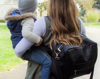 DIAPER BAG backpack - diaper bag - backpack diaper bag - diaper backpack - leather diaper bag backpack - leather diaper bag - girl boy