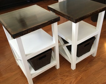 Farmhouse Rustic X End Table ATLANTA ONLY