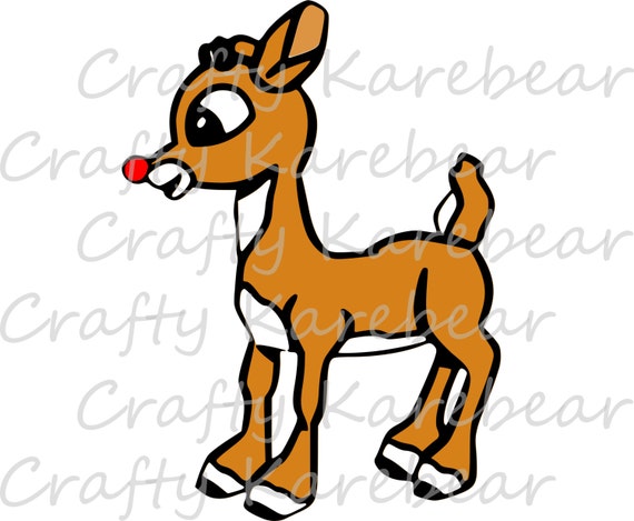 Download Rudolph the Red Nosed Reindeer SVG and DXF Files