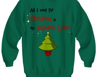 Christmas Hogwarts Letter, Christmas Sweater, Ugly Christmas Sweater, Harry Potter Sweater