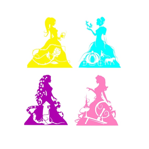 Disney Princess Cut File SVG PNG DXF Disney Princess