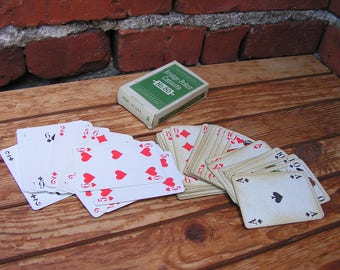 Vintage Playing Cards, Coeur German Playing Cards, German playing cards, Card Deck, Vintage Card Deck, Old Playing Cards