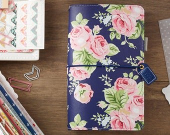 Webster's Pages Color Crush Travelers Notebook Planner - Navy Floral