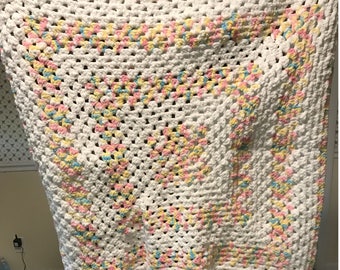 Multi Color Plush Baby Blanket