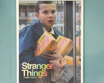 Stranger Things Poster // TV + Movie Alternative Poster // Retro Stranger Things Style Minimalist Poster wall art // Gift Idea for her