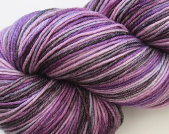 SALE Purple Vortex 4ply 100g Hand Dyed Merino Yarn Knitting Wool