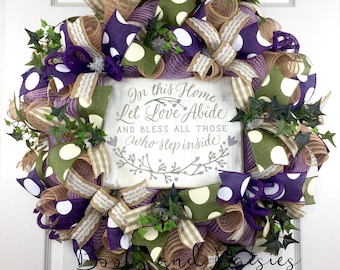 Summer Mesh Wreath / Spring Mesh Wreath / Welcome Mesh Wreath / Summer Wreath / Spring Wreath / Front Door Wreath / Front Door Mesh Wreath