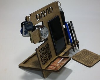 Personalized mens gifts, Husband gift, Boyfriend gift, Gift for men, Father gift, Friend gift, Docking station, Organizer for men, For men