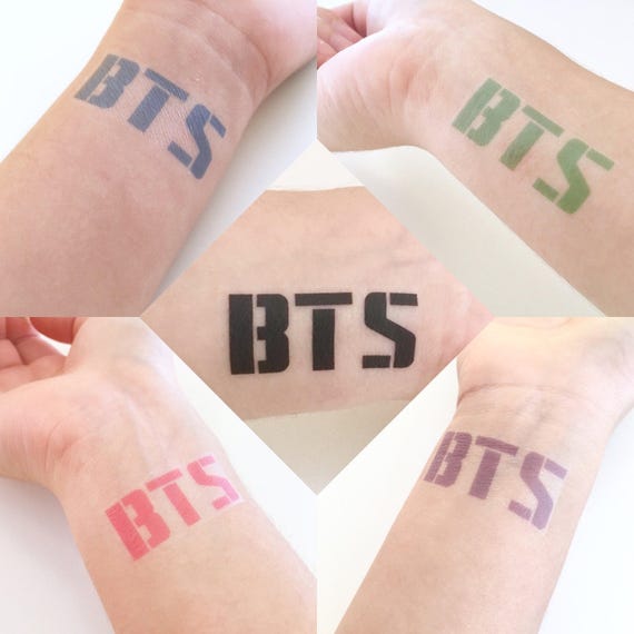 bts 방탄소년단 temporary tattoo bts 방탄소년단 temporary tattoo