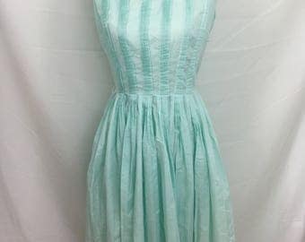 1950's Pale Robin Egg Blue L'Aiglon Dress