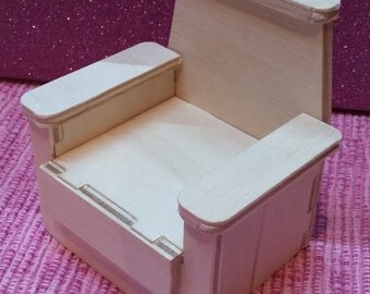 Armchair CNC plywood wood vector model fotelja woodcrafting