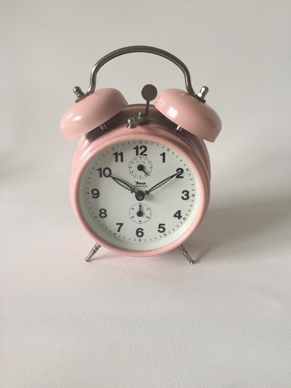 Double Bell alarm clock pink