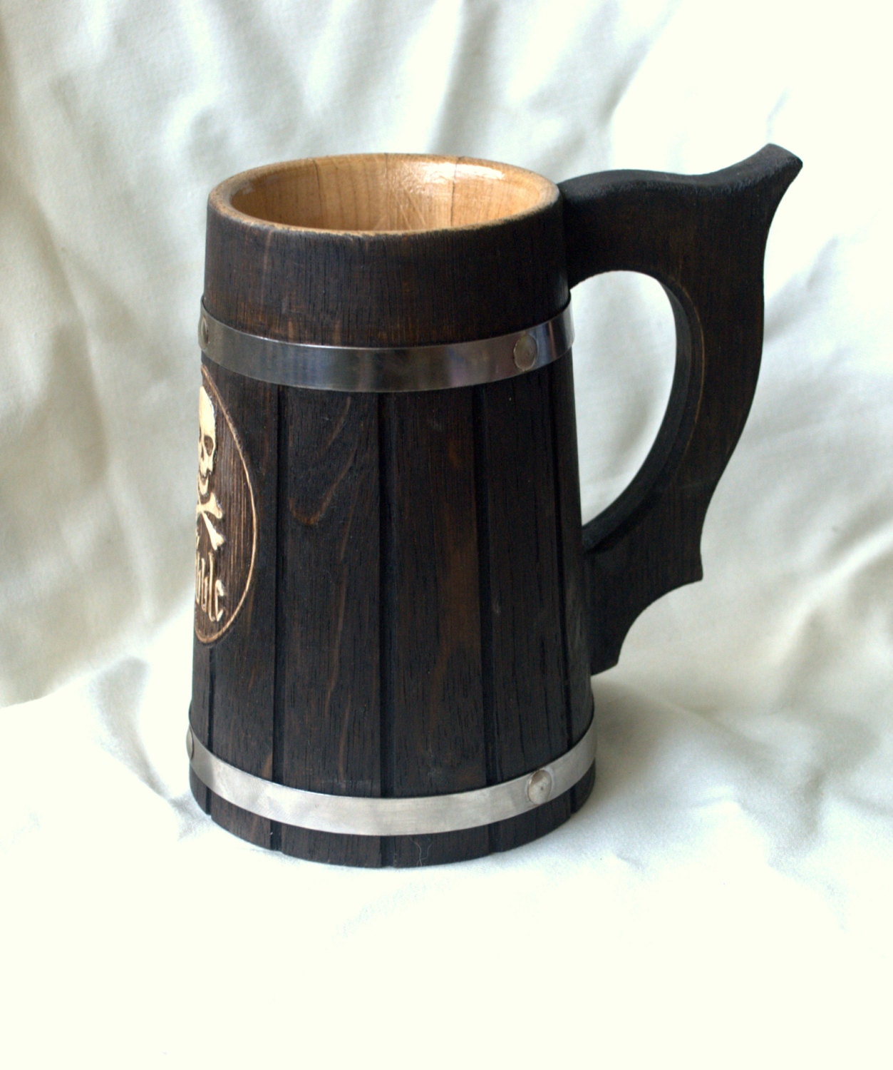 Wooden Beer mug 07 l 23oz Pirate mug Groomsmen gift Groom