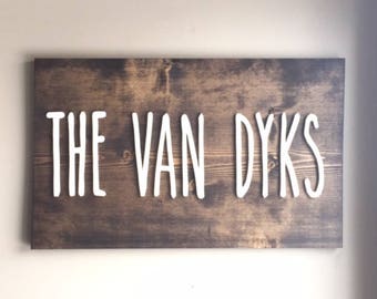 family name sign, last name sign, custom name sign, home decor, wedding gift