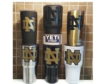 YETI - Authentic Notre Dame UND Fighting Irish Yeti Cup Mug 20 oz 30 oz custom unique fan grad student gift idea 30oz 20oz Fightin Nd alumni