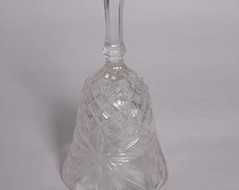 SALE - Vintage Bell, Glass Crystal Bell, Dinner Bell