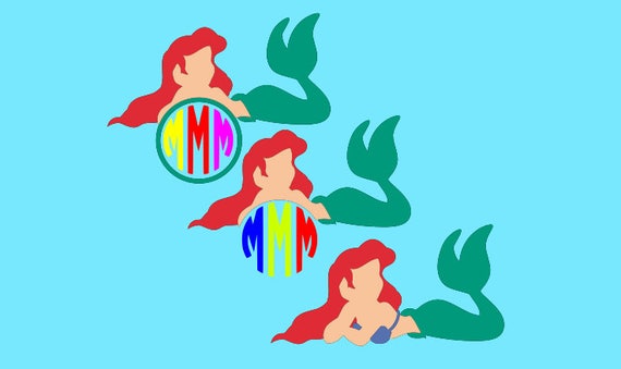 Download Little Mermaid SVG Clipart Cut Files Silhouette Cameo Svg for