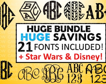 Font SVG/ Monogram Font svg/ Alphabet DXF/ Alphabet svg/ Monogram Clipart -Files for Silhouette Cameo or Cricut, font svg file, monogram