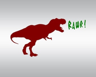 dinosaur rex rawr dinosaurs SVG Clipart Cut Files Silhouette Cameo Svg for Cricut and Vinyl File cutting Digital cuts file DXF Png Pdf Eps