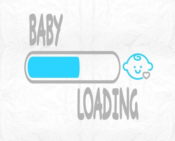 Baby loading boy SVG Clipart Cut Files Silhouette Cameo Svg