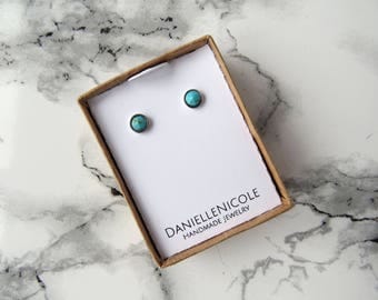 Turquoise Cone Earrings, Stud Earrings, Simple Earrings, Statement Earrings, Statement Jewelry, Boho Jewelry, Boho Earrings, Boho Chic