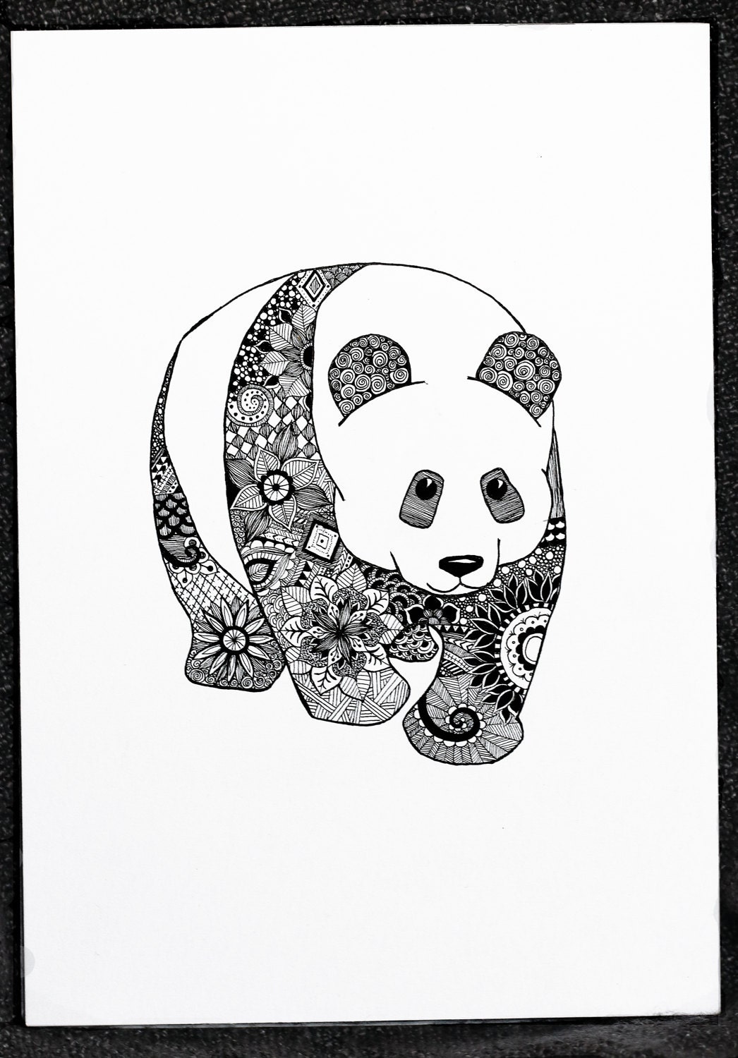 Раскраска Панда узоры