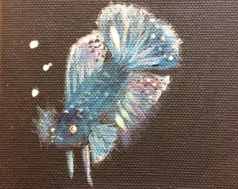 Betta fish art | Etsy