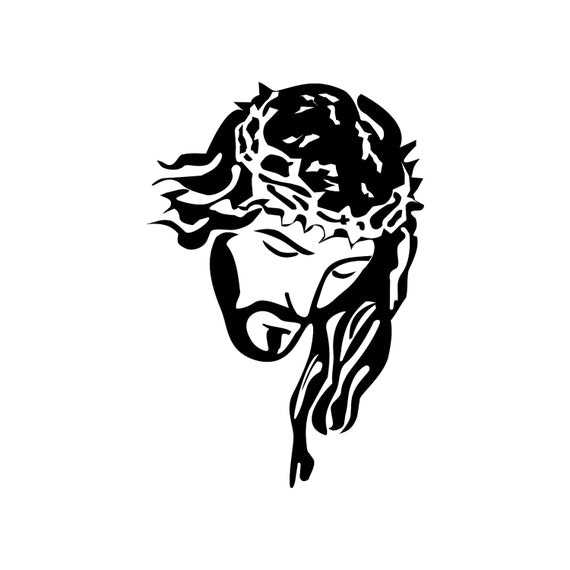 Download Jesus head Svg Cut files for silhouette cricut Christian cuttable SVG files designs Laser cut ...