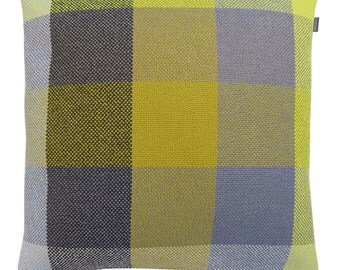 HOOK & EYE - Dekokissen fat Bo Plaid yellow