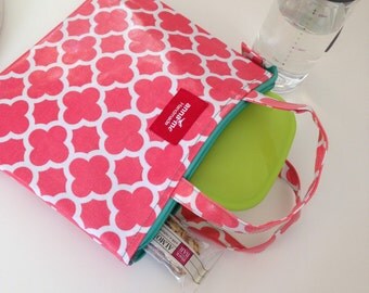 Insulated Lunch Bag, Back to School Ready!, Lunch Carry Bag, Gift for Her, Gift for Girl, Girls School Accessories, Lunch Cooler Bag, Pink