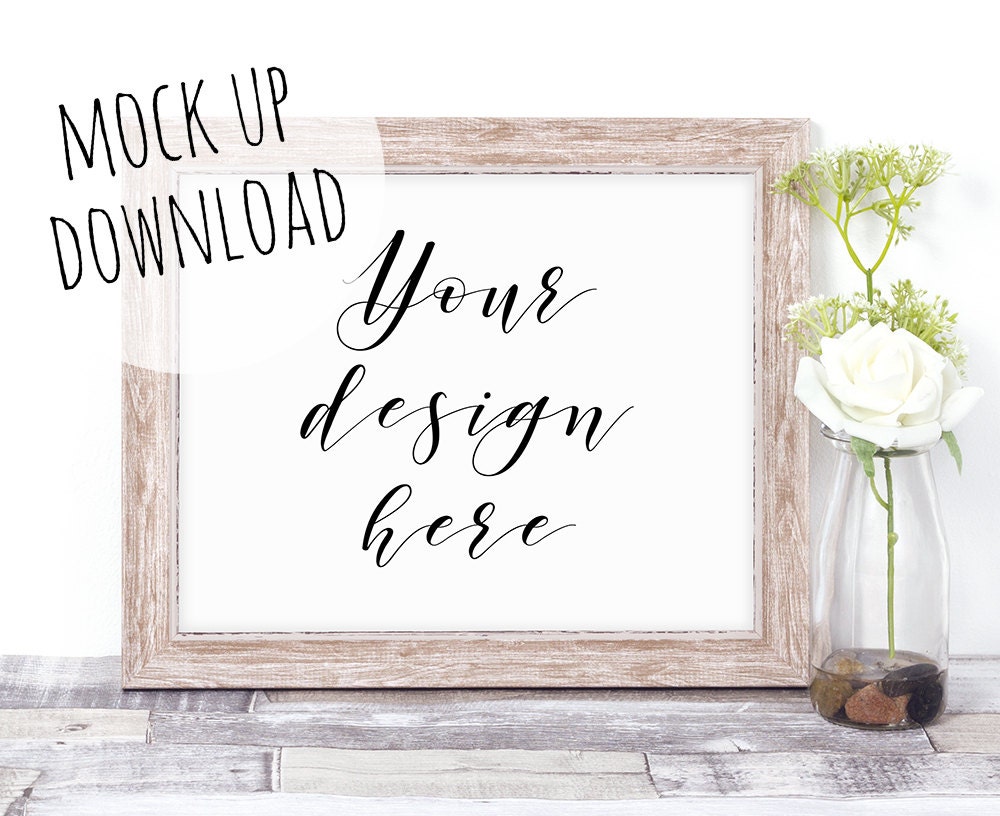 Download Elegant Landscape Wooden Frame Mock Up Simple Product Mockup