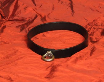 Leather Choker, genuine leather, narrow, elegant