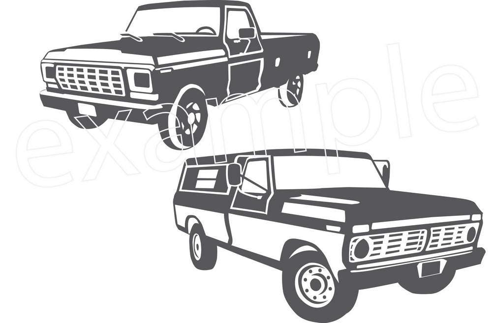 Download Car svg file, Ford F-250 Vintage svg dxf eps png Files For ...