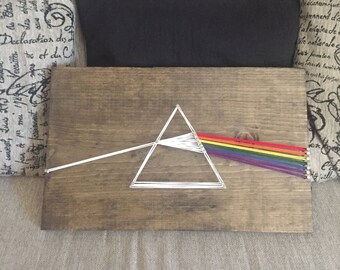 Dark Side of the Moon String Art, Pink Floyd Art, Prism Art, Astronomy