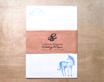 Premium eco-friendly watercolor unicorn writing paper set