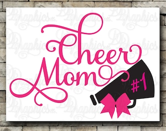 Cheer Mom/ SVG File/ Jpg Dxf Png/Digital Files