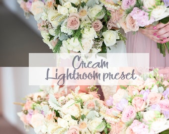 Cream Lightroom preset Soft Lightroom Preset Wedding Lightroom Preset Bride preset Light color preset wedding overlays soft tone preset