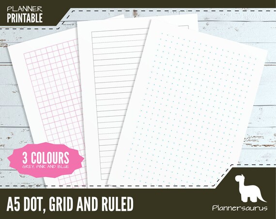 a5 dot grid planner paper printable bullet journal bujo