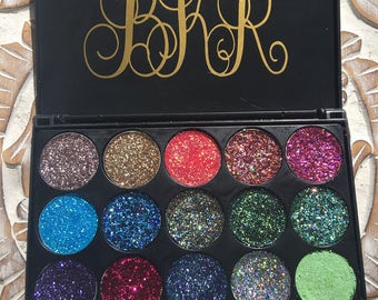 Pressed glitter eyeshadow palette! Customize with any shade!