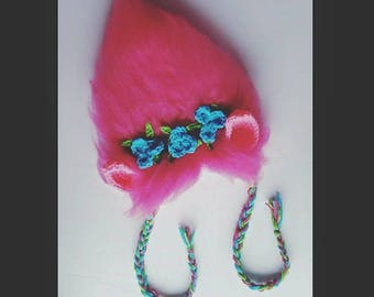 Poppy Troll hat inspired by the movie Trolls