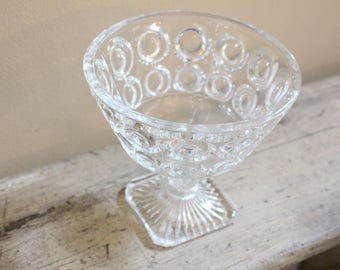 Vintage Glass Pedestal Dish