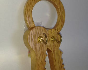 Handcrafted,Oak Wood,Key Hooks/Holder
