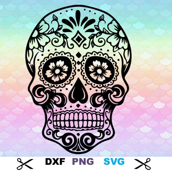 4 Sugar Skull Day of the Dead Monogram Svg Monogram Svg Cut