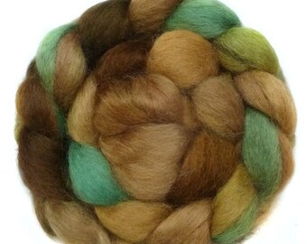 WENSLEYDALE roving top handdyed spinning fibre 3.4 oz